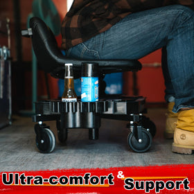 FREEKYROCK stool in garage environment improving workflow and tool access