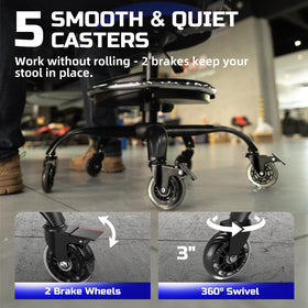 FREEKYROCK next to tools showing size and scale for workspace fit