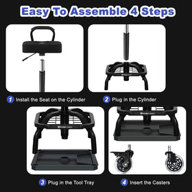 FREEKYROCK stool next to measuring tape demonstrating seat diameter and scale