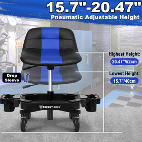 FREEKYROCK close-up of textured carbon-fiber style seat and backrest for comfort