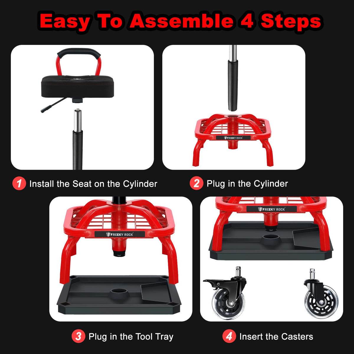 FREEKYROCK gas-lift height adjustment demo for proper bench alignment