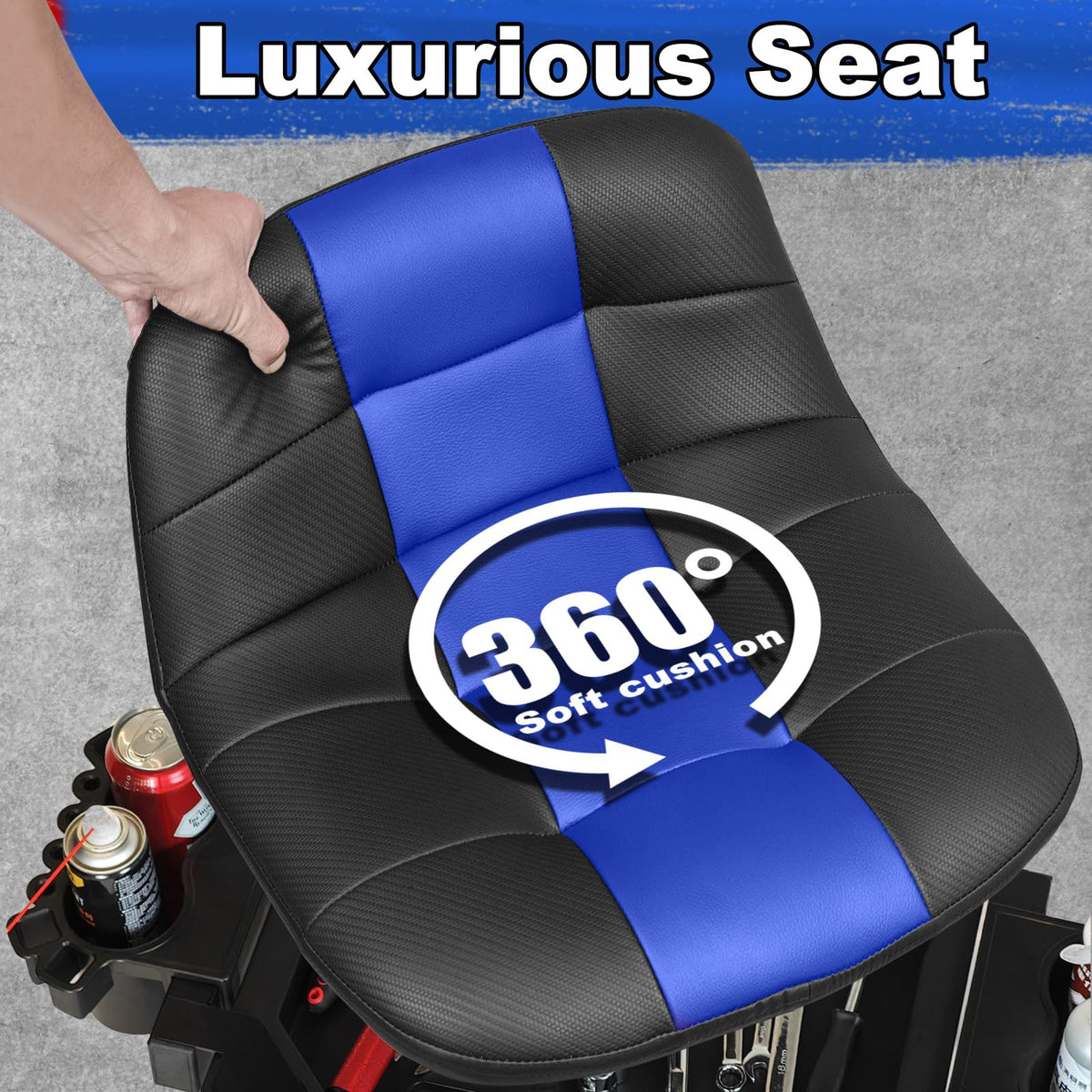 FREEKYROCK under-seat tool tray and two side holders for organized parts