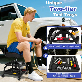 FREEKYROCK under-seat metal and plastic tool trays organizing parts within reach