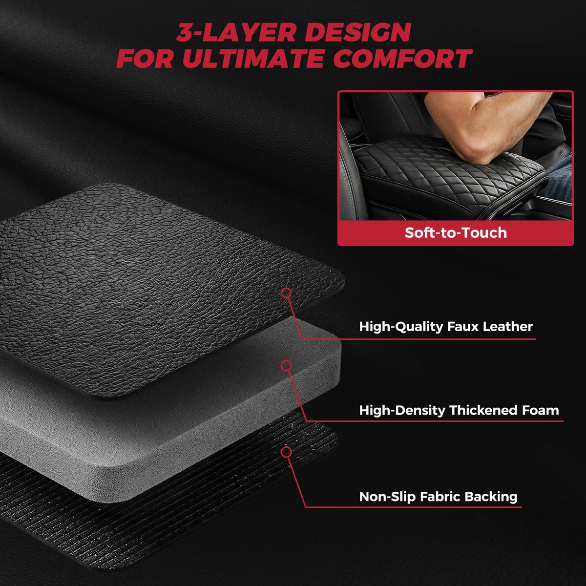 FREESOO elastic strap detail securing cover for a stable fit