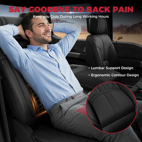 FREESOO headrest stitching detail highlighting precision fit and refined look