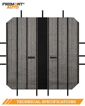 FREMONT AUTO folded cover in packaging demonstrating compact storage