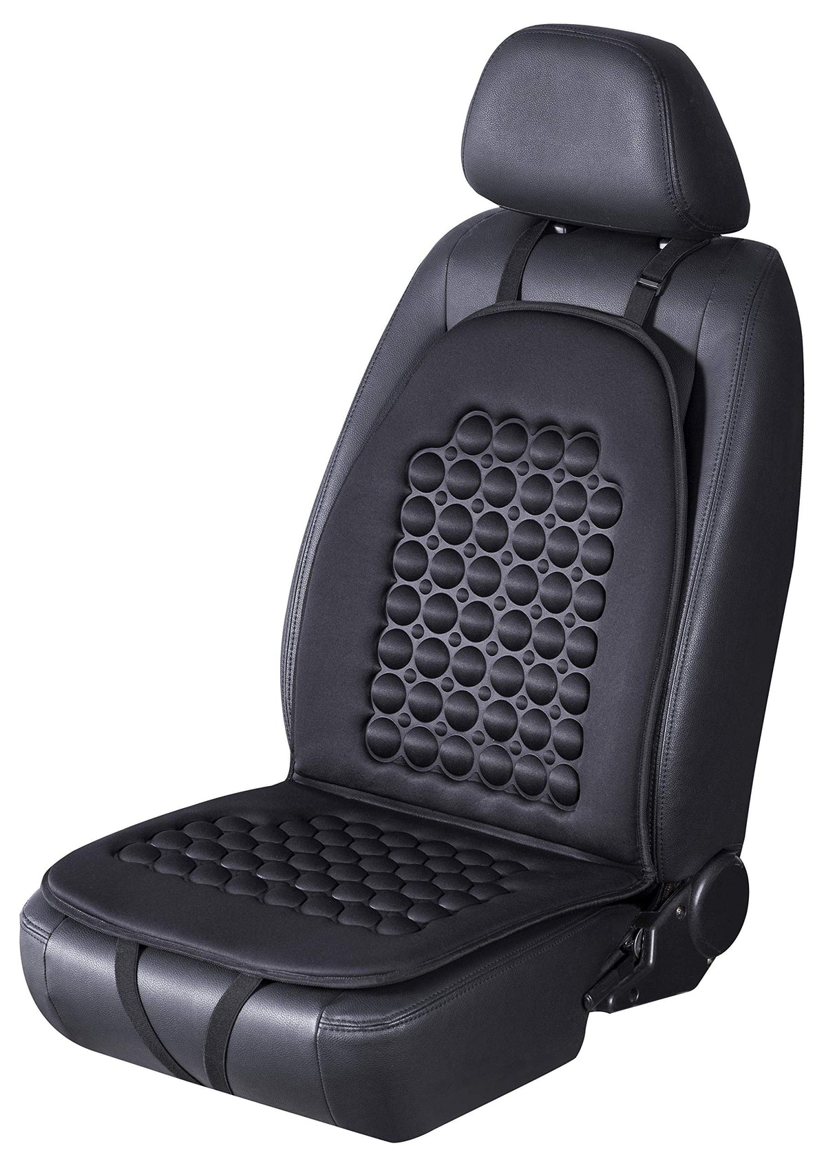FREMONT AUTO front view seat cover showing fit and clean protection benefits