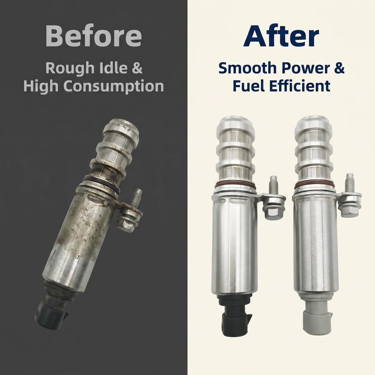 FREPURDO exhaust solenoid plug and connector detail for easy plug-and-play fit