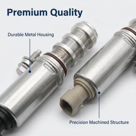 FREPURDO intake and exhaust solenoids side-by-side for size and fit comparison