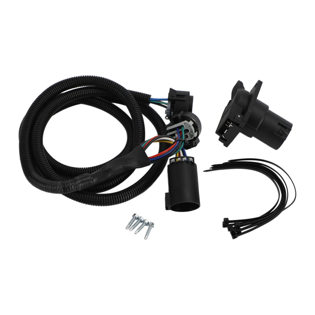 Frezon front 7-pin receptacle showing easy hitch access and secure connection