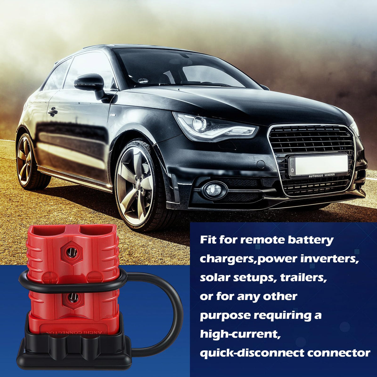 Frienda connector with protective cap covering terminal to prevent corrosion