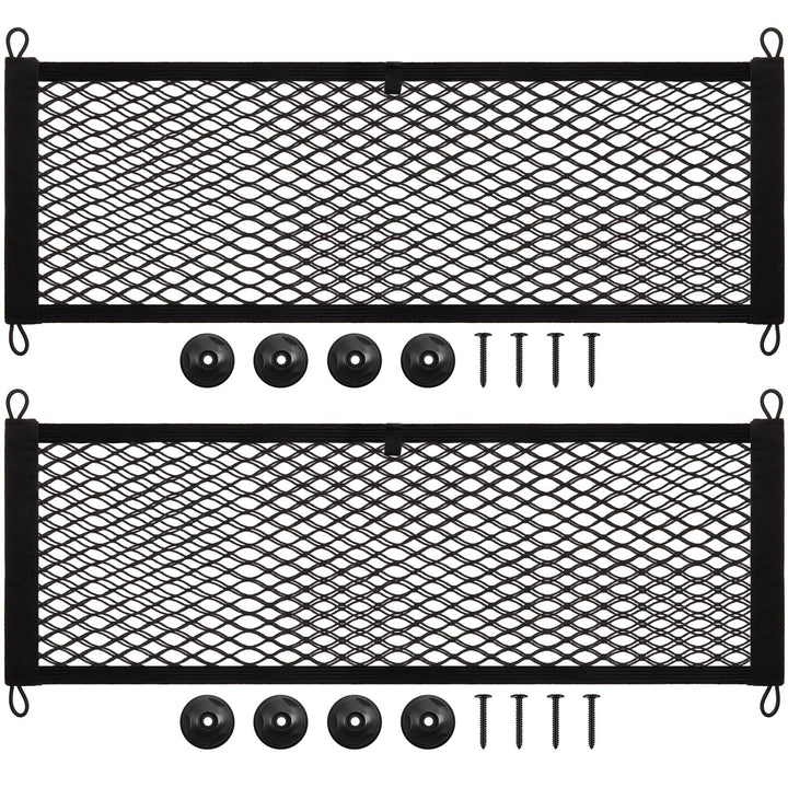 Frienda front packaging showing two 29x9.8in nets and included hardware for quick installation