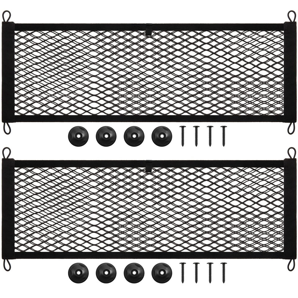 Frienda front packaging showing two 29x9.8in nets and included hardware for quick installation
