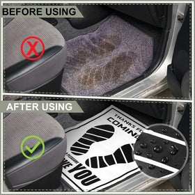 Frienda mat installed in car footwell demonstrating cleanliness and protection