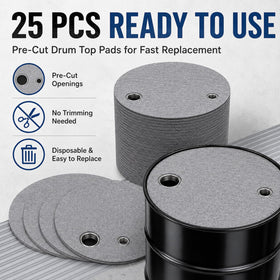 Frienda pad seated around a 55-gallon drum bung showing proper fit