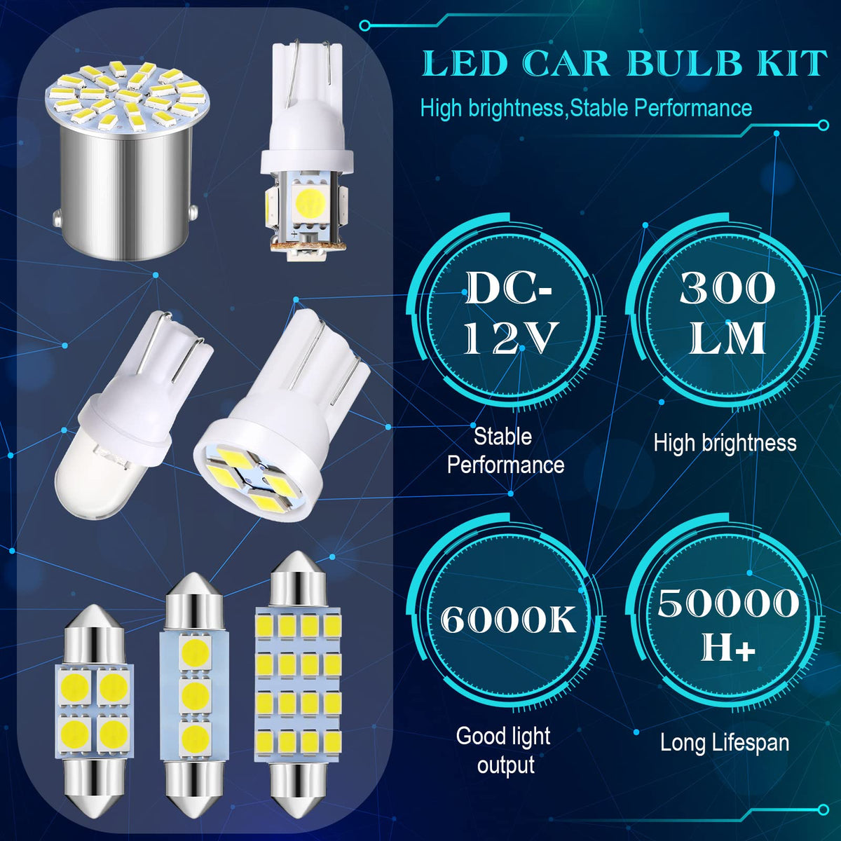 Frienda LED bulb installed in dome light delivering even cabin illumination benefit