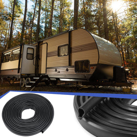 Frienda RV parked at campground with seal installed reducing wind noise and leaks
