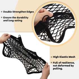 Frienda cargo net mounted in car trunk keeping items secure benefit