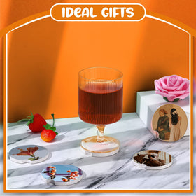 Frienda coaster beside a measuring tape illustrating size and fit benefit