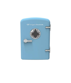 Frigidaire retro front view blue showing compact design and cool vintage look