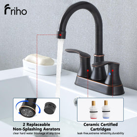 Friho handle detail showing two-handle control and tactile grip for precise adjustments