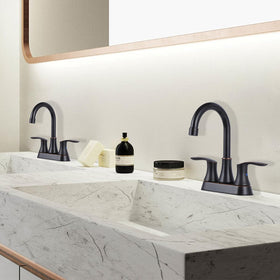 Friho product packaging with hoses, drain, and installation parts neatly organized