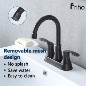 Friho pop-up drain and mounting hardware included for complete vanity installation