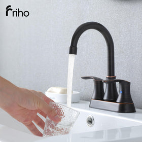 Friho side profile displaying spout reach and comfortable sink clearance for ease