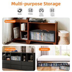 Frlanse lifestyle living room scene showing tidy media organization benefit