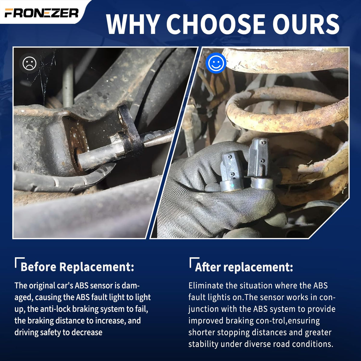 FRONEZER sensor housing close-up highlighting corrosion resistance and durable materials