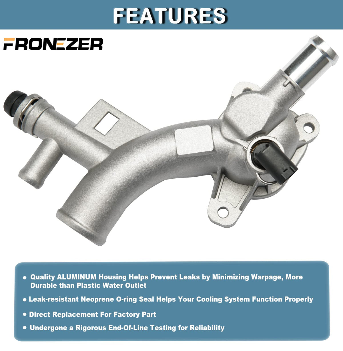 FRONEZER close-up of temperature sensor and gasket ensuring accurate sealing benefit