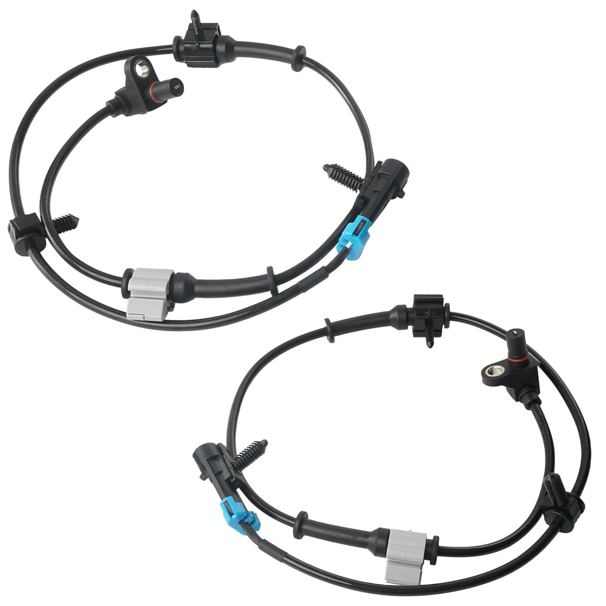 FRONEZER front ABS sensor pair in retail-ready packaging showing included items and part numbers