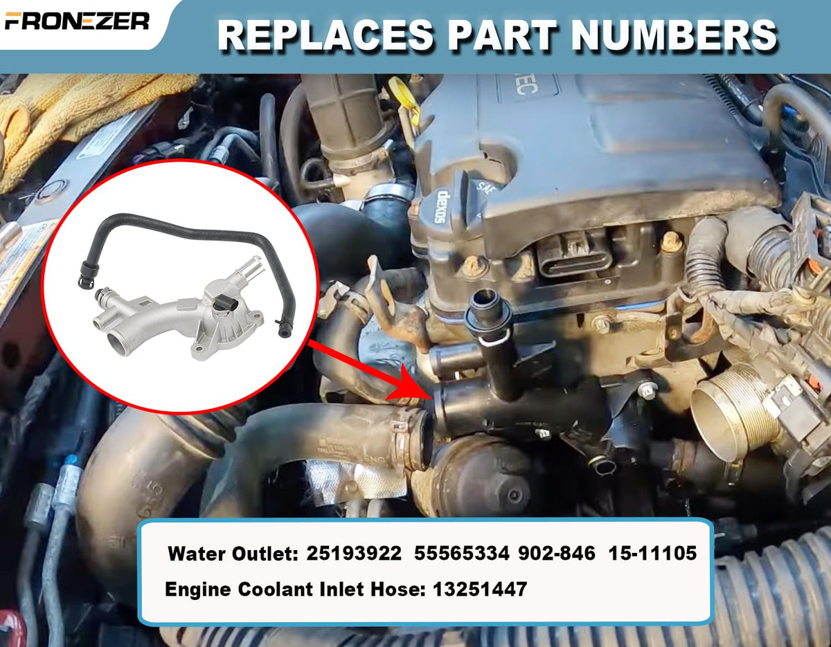FRONEZER inlet hose showing length and connectors for correct fitment benefit
