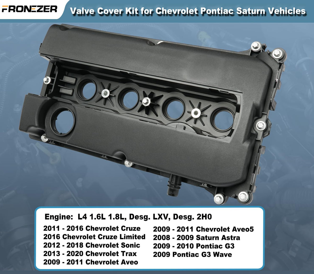 FRONEZER valve cover close-up texture showing durable plastic, prevents warping