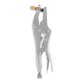 frymmx close-up of drill tip and jaws showing hardened-steel detail for reliable punctures
