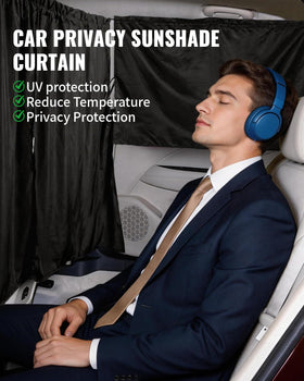 FRYQ side sunshade on window reducing glare and protecting passengers