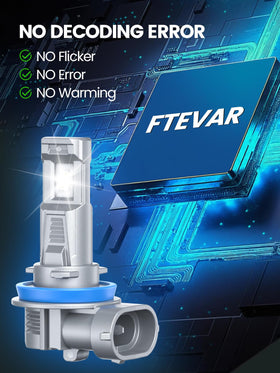 FTEVAR bulb next to hand for scale showing compact size and easy installation benefit