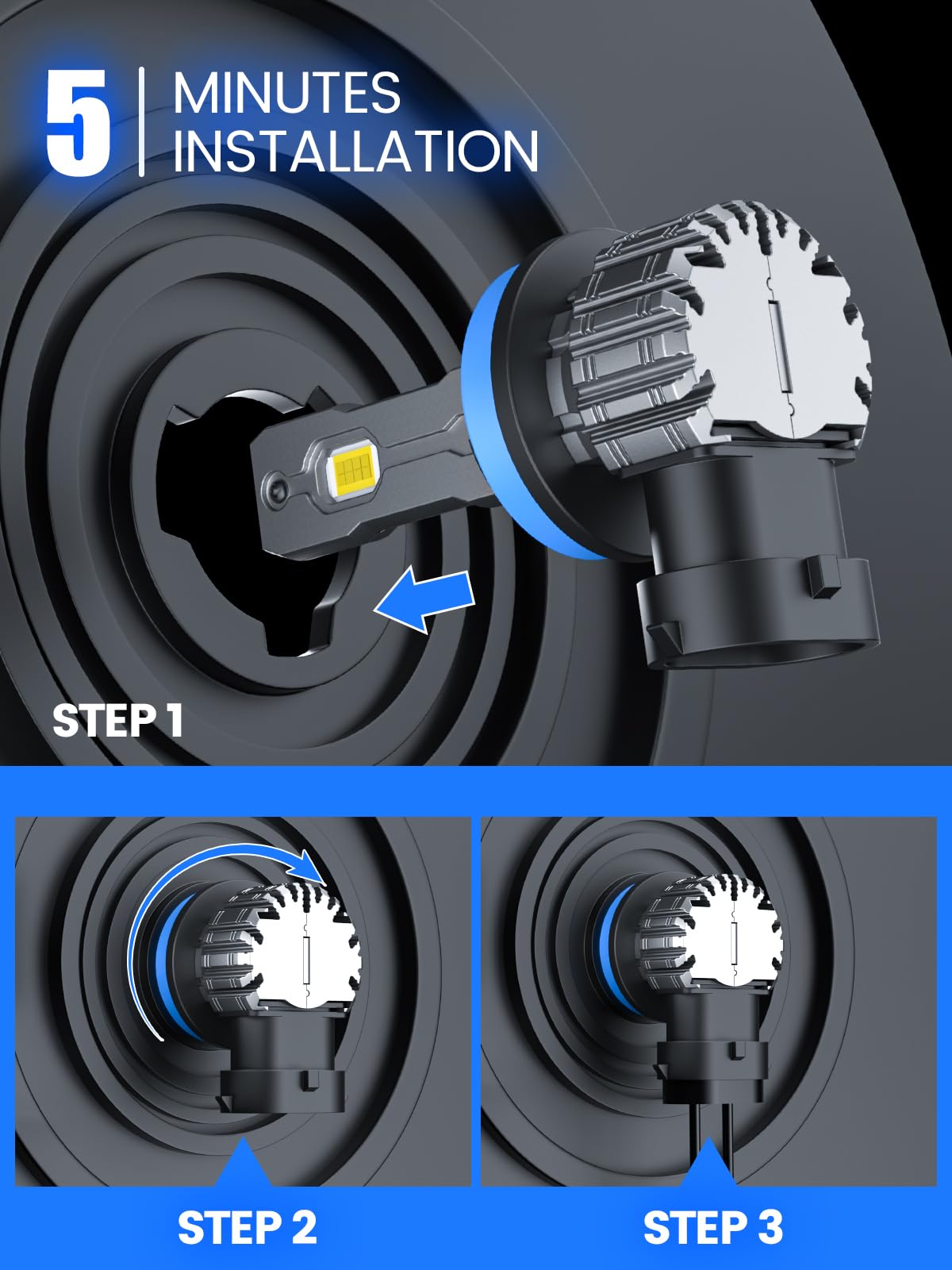 FTEVAR bulb under water spray demonstrating IP67 weather resistance