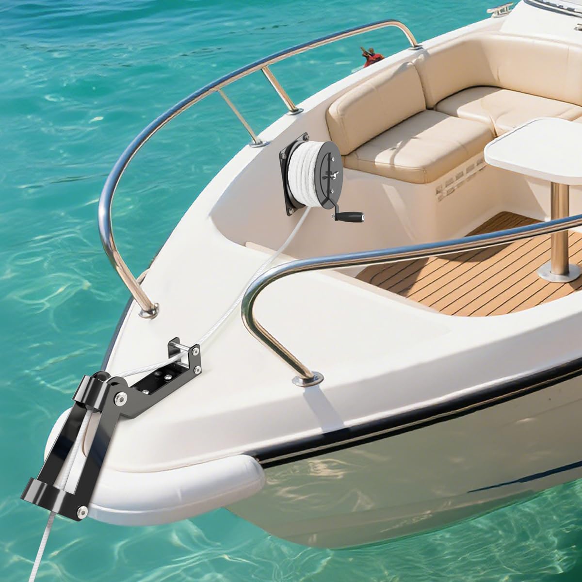 FUCNEN used on a bass boat during fishing showcasing solo angler convenience benefit