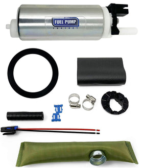 Fuel Pump Factory FP-16 front view showing pump assembly and benefits of exact fit