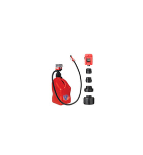 fuelio front view pump and nozzle showing compact design and portability benefit