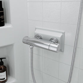 FUGO chrome finish reflection showing sleek look and easy-to-clean surface
