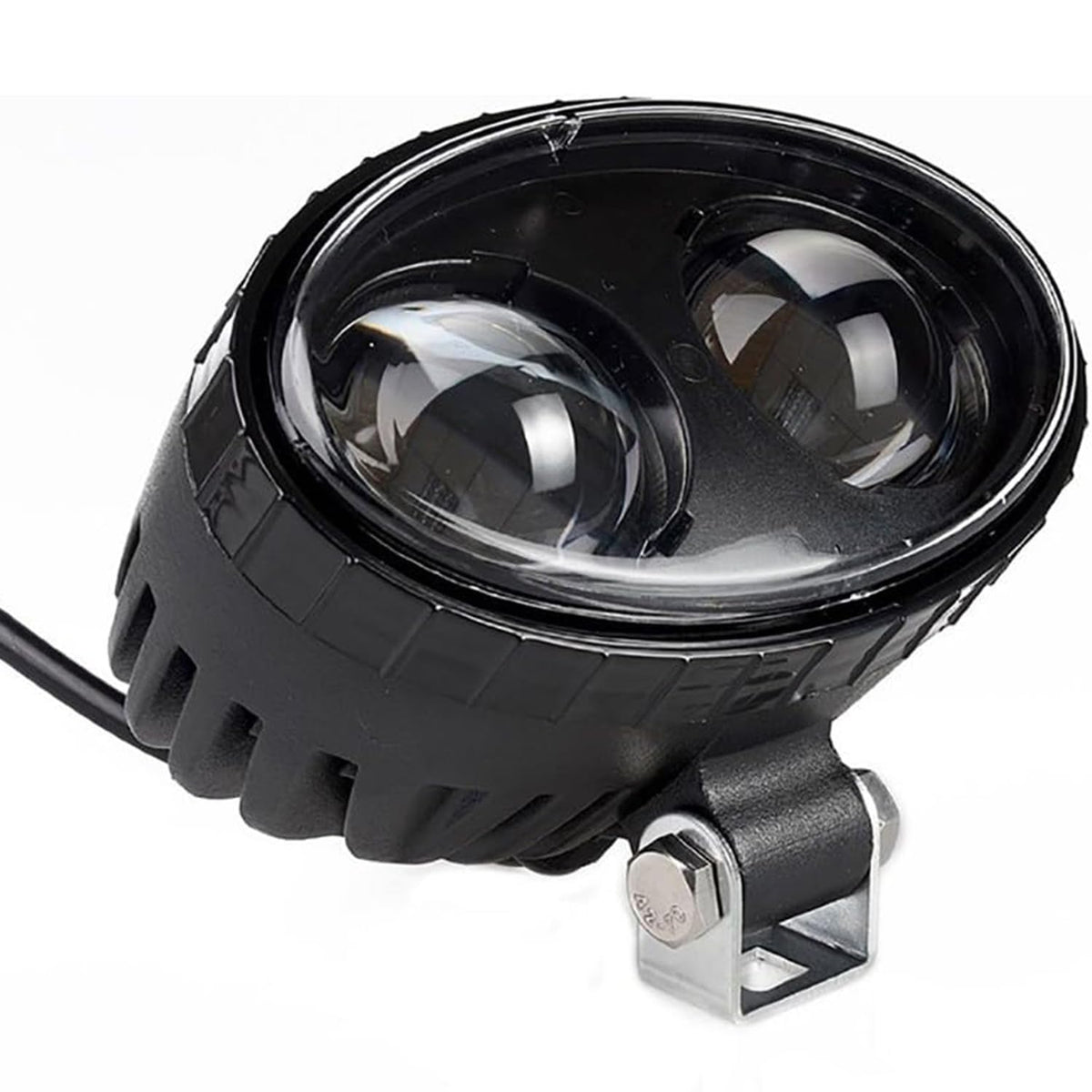 Fuguang lens close-up highlighting bright LED beam durability