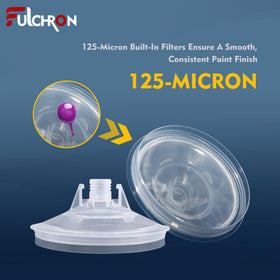 Fulchron 125-micron filter lid detail reducing contaminants before spraying
