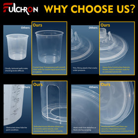 Fulchron cup attached to spray gun demonstrating easy single-use deployment
