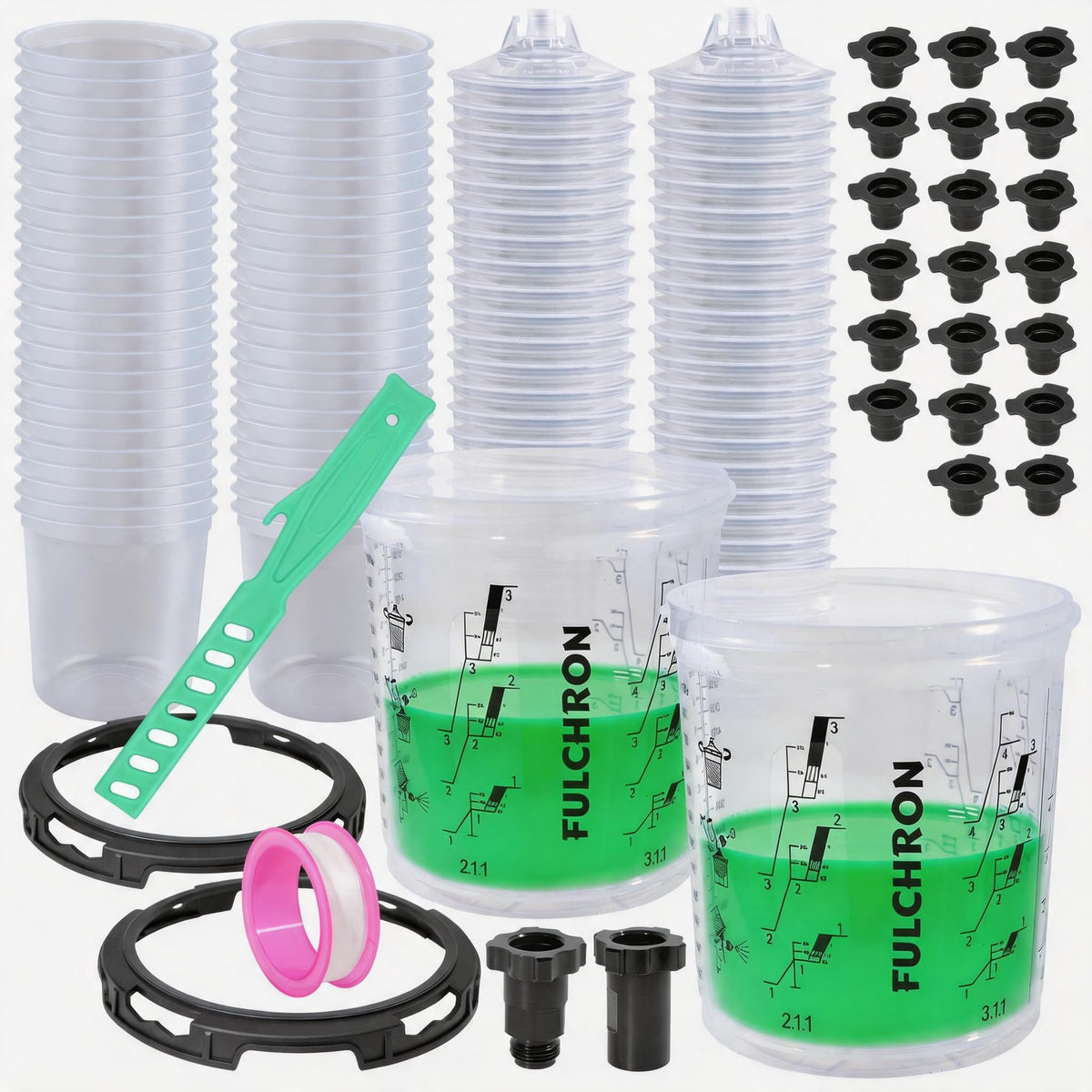 Fulchron front packaging showing full 20oz disposable cup kit and benefits