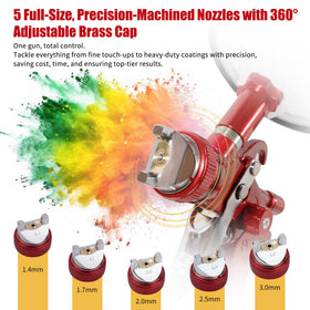 Fulchron gun Teflon-coated body close-up reducing paint buildup and simplifying cleaning