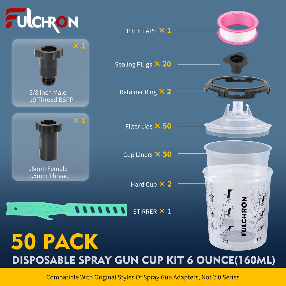 Fulchron liner close-up with clear measurement marks for precise mixing