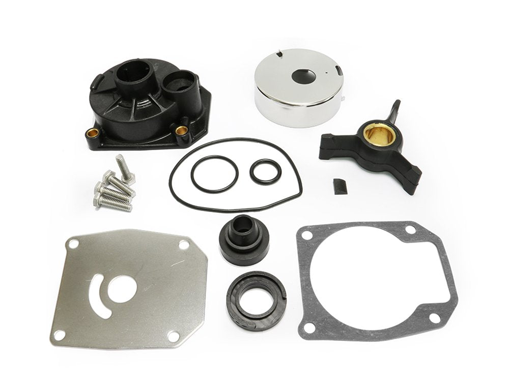 Full Power Plus kit front packaging showing all included water pump parts and fitment