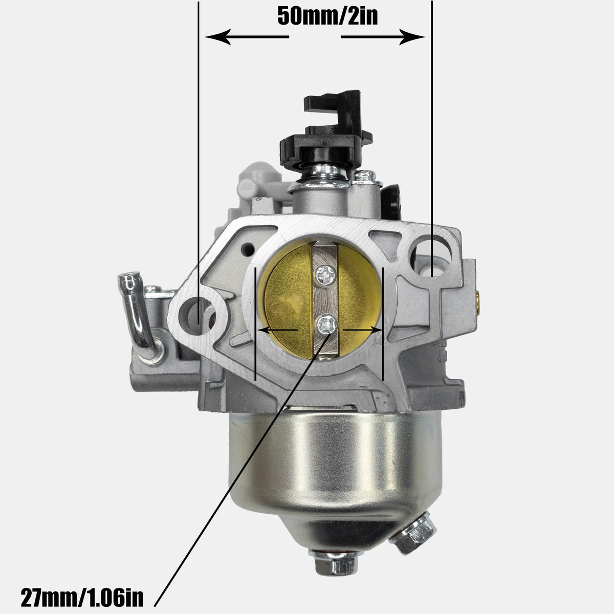 fullas Huayi P27 side linkage detail showing throttle and choke connection for accurate reassembly